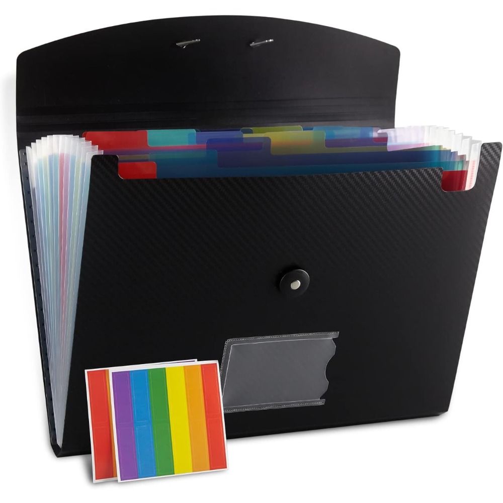 Expandable Accordion File Folder 13 Pockets - Organizzatore di documenti espandibile a 13