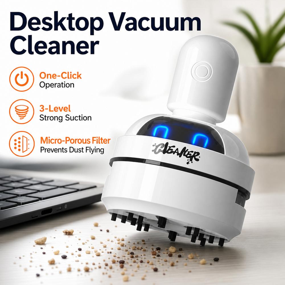 Mini Desktop Vacuum Cleaner For Eraser Dust - Aspirapolvere da scrivania ricaricabile USB, 3