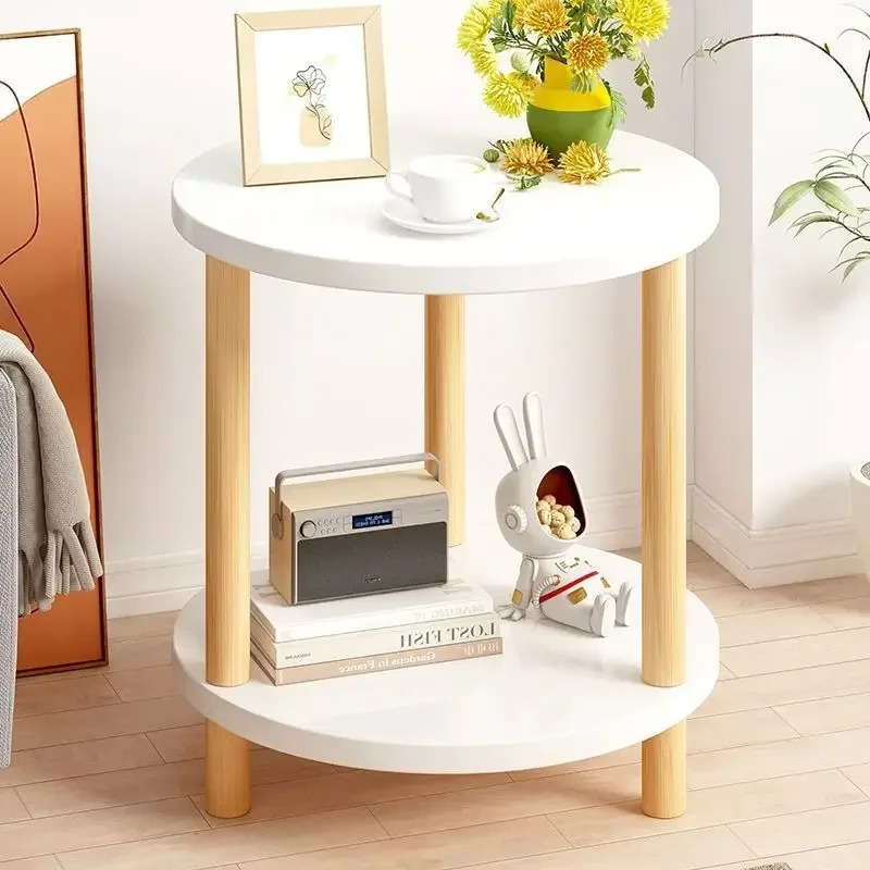 Office Furniture - Tavolino Moderno in Legno Rotondo o