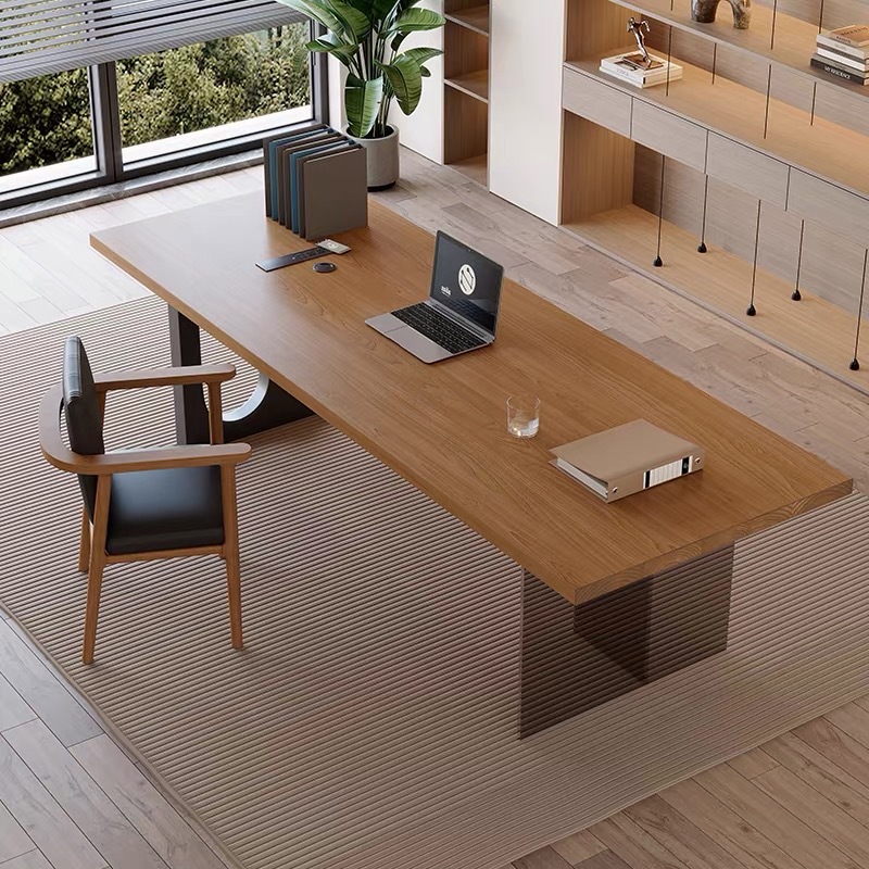 Office Furniture - Scrivania Flottante in Acrilico e Legno