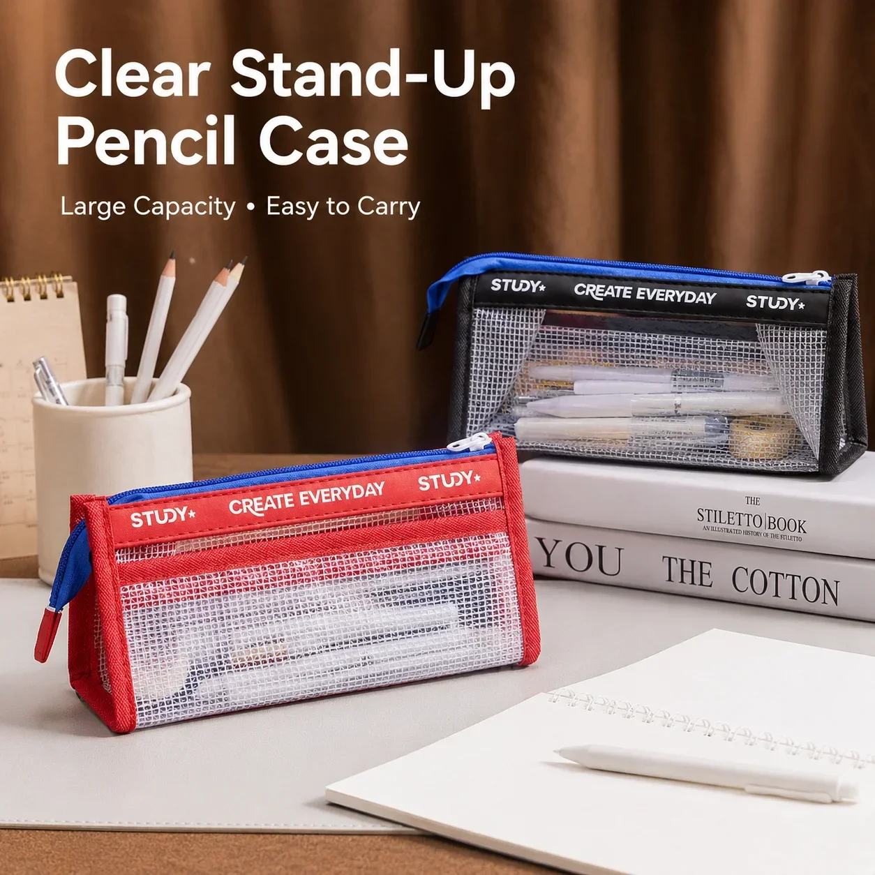 Astuccio Trasparente, Portapen - Aesthetic Large Pencil Case Pouch recensione e prezzo