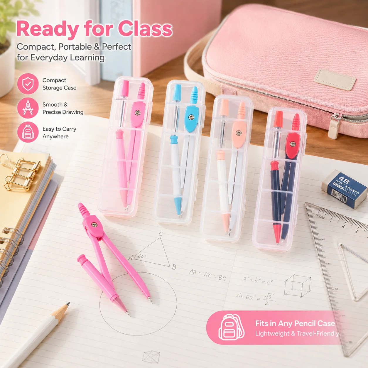 Set di Compassi in Acciaio Ino - Math Geometry Set With Compass recensione e prezzo