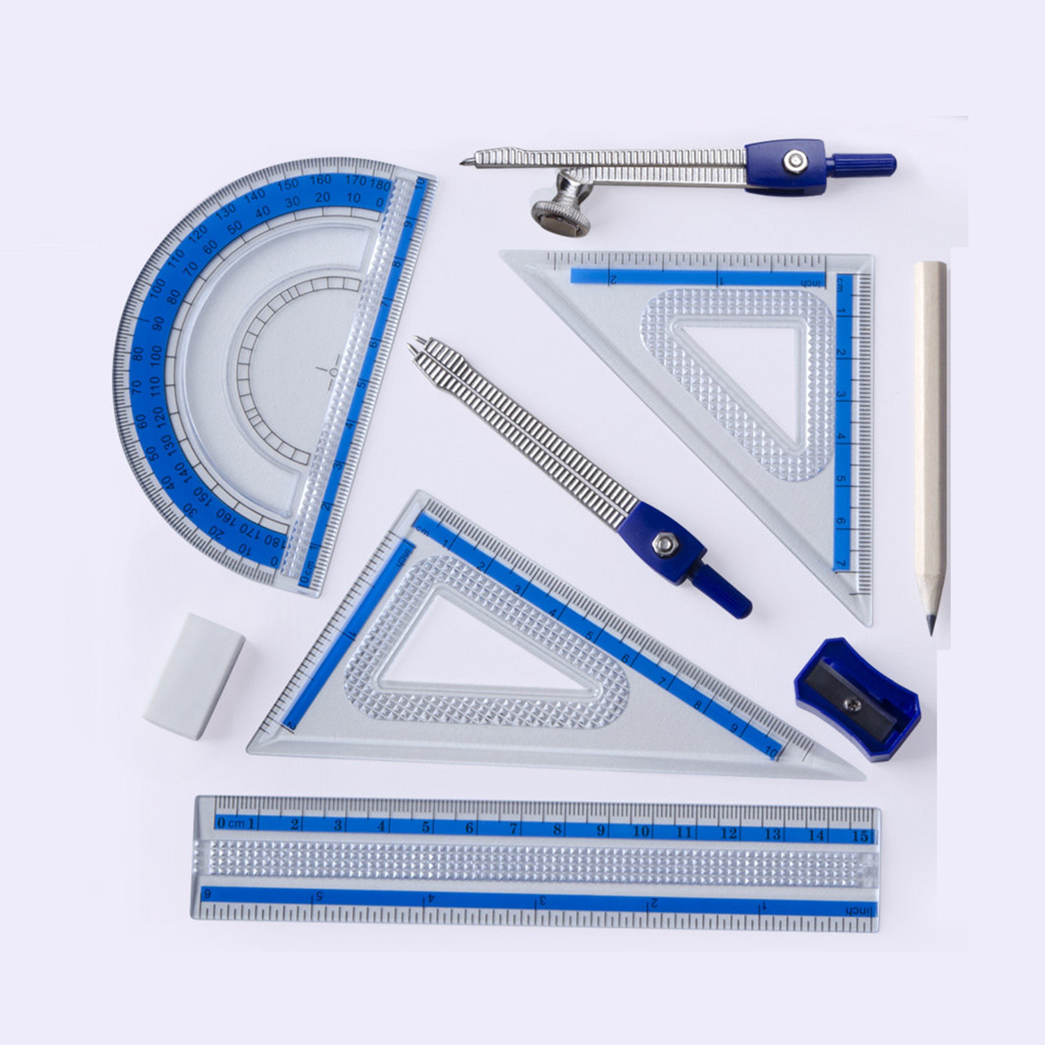 Set di 10 Pezzi per Geometria  - Math Geometry Set With Compass recensione e prezzo