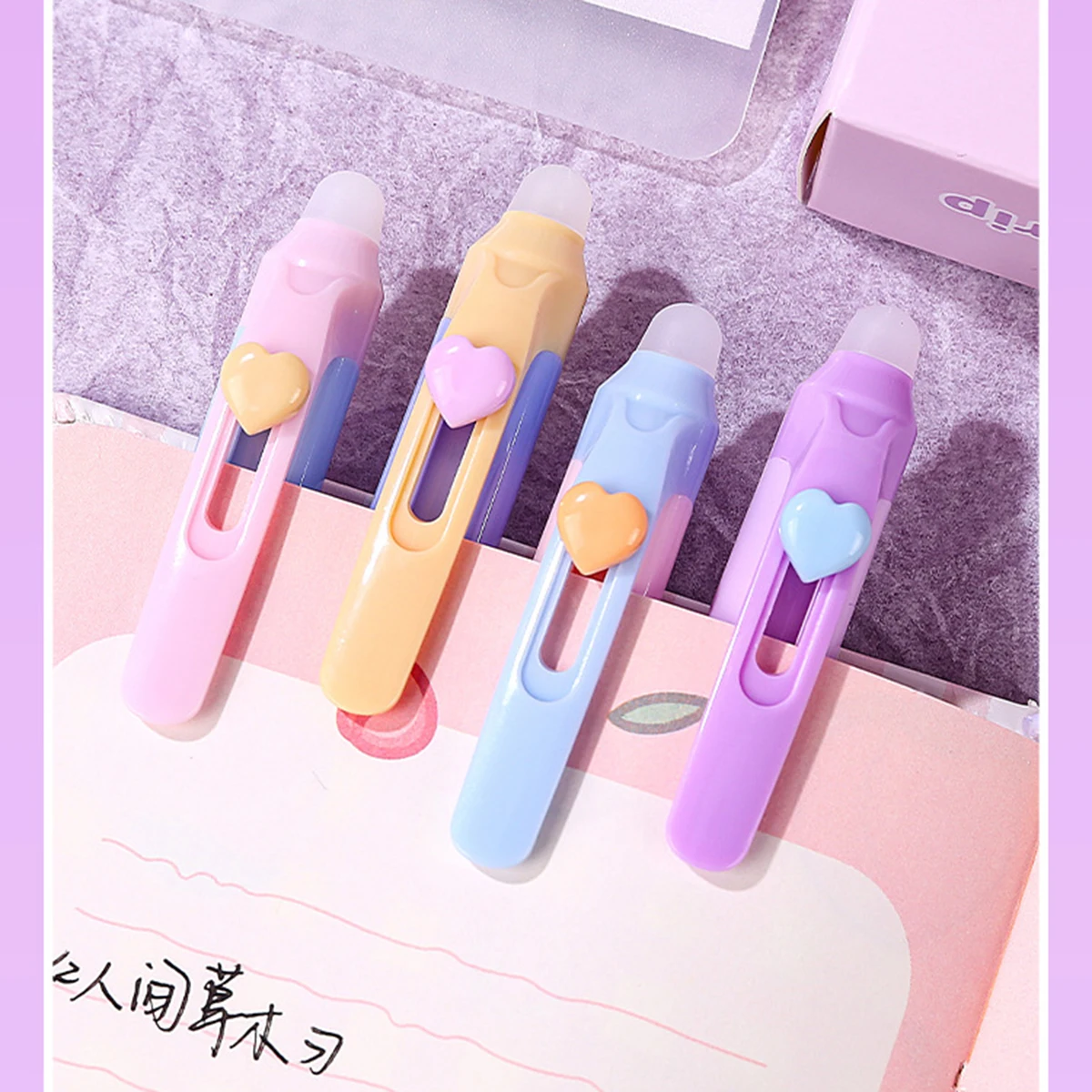 12 penne a gel retrattili con  - Retractable Eraser Pen Click recensione e prezzo